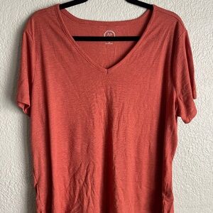 Maurices 2x Burnt Orange V-Neck T-Shirt